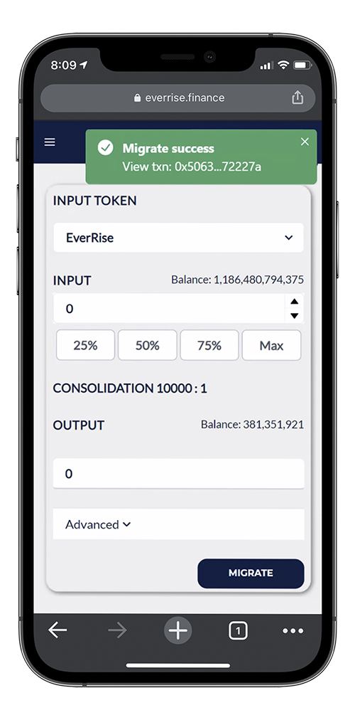 EverMigrate Dapp Mobile